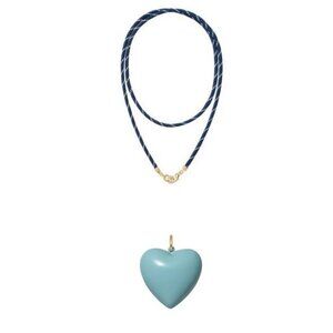 ROXANNE ASSOULIN The Happy Cord Charm Necklace Navy & Cloud firm price